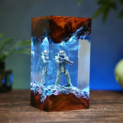 Halo Master Chief diorama resin lamp