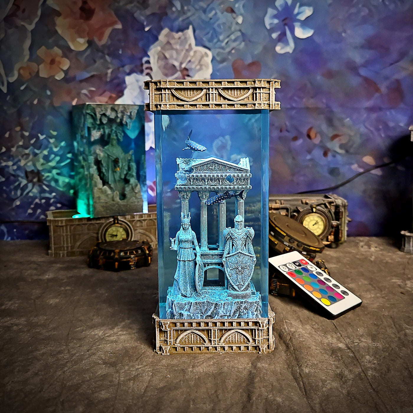 Greek Temple Artisan Resin Lamp