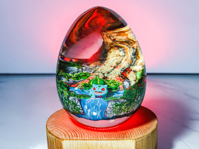 Resin Wood Eggs Bulbasaur