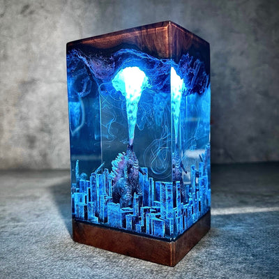 Monster in the city Atomic Breath Resin Lamp