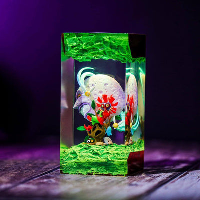 Zelda Skull Kid and Moon Resin Lamp