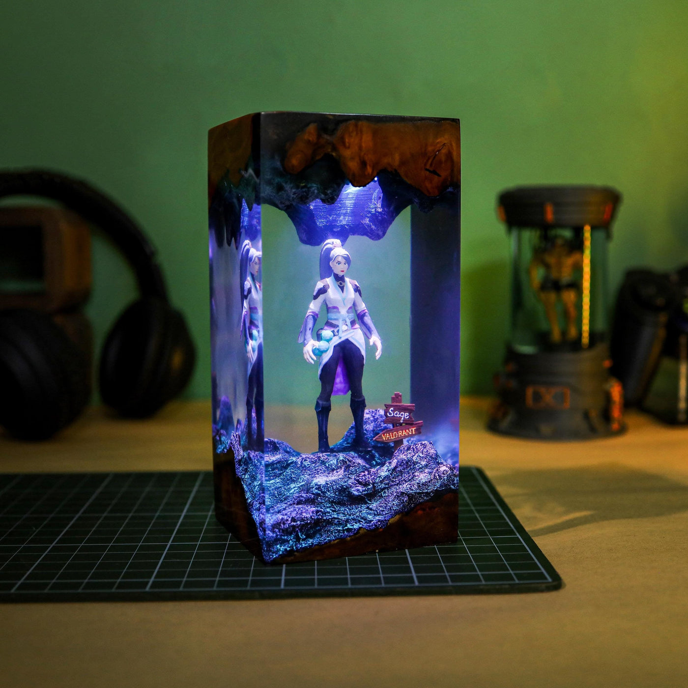 Custom Sage Valorant Resin Epoxy lamp