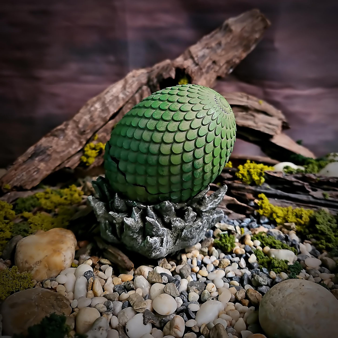 Dragon Egg Resin Lamp in the forest 2