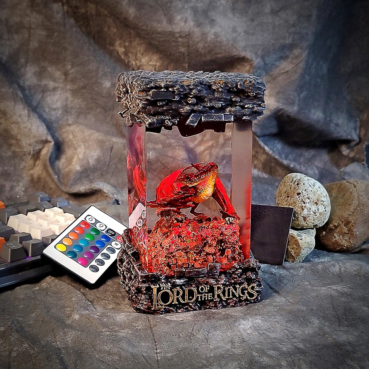 LO.TR Smaug Dragon Diorama Epoxy Resin Lamp