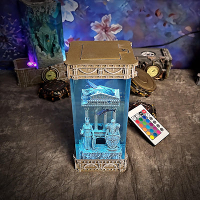 Greek Temple Artisan Resin Lamp