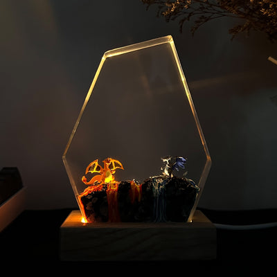 Charm.ander and Char.izard Resin Lamp