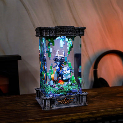 Midna and Wolf Lin.k Zel.da Epoxy Resin Lamp