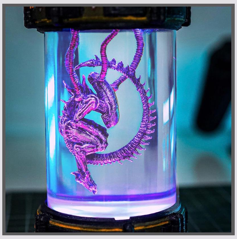 Alien Epoxy lamp Space Monster Resin Lamp