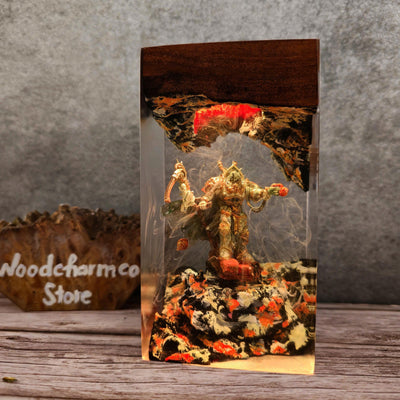 Miniature wargame figure resin lamp