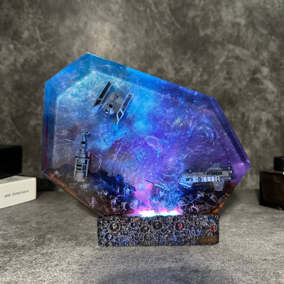 Spaceship resin epoxy lamp 2