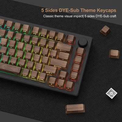 136 Keys Wood GrainKeycaps