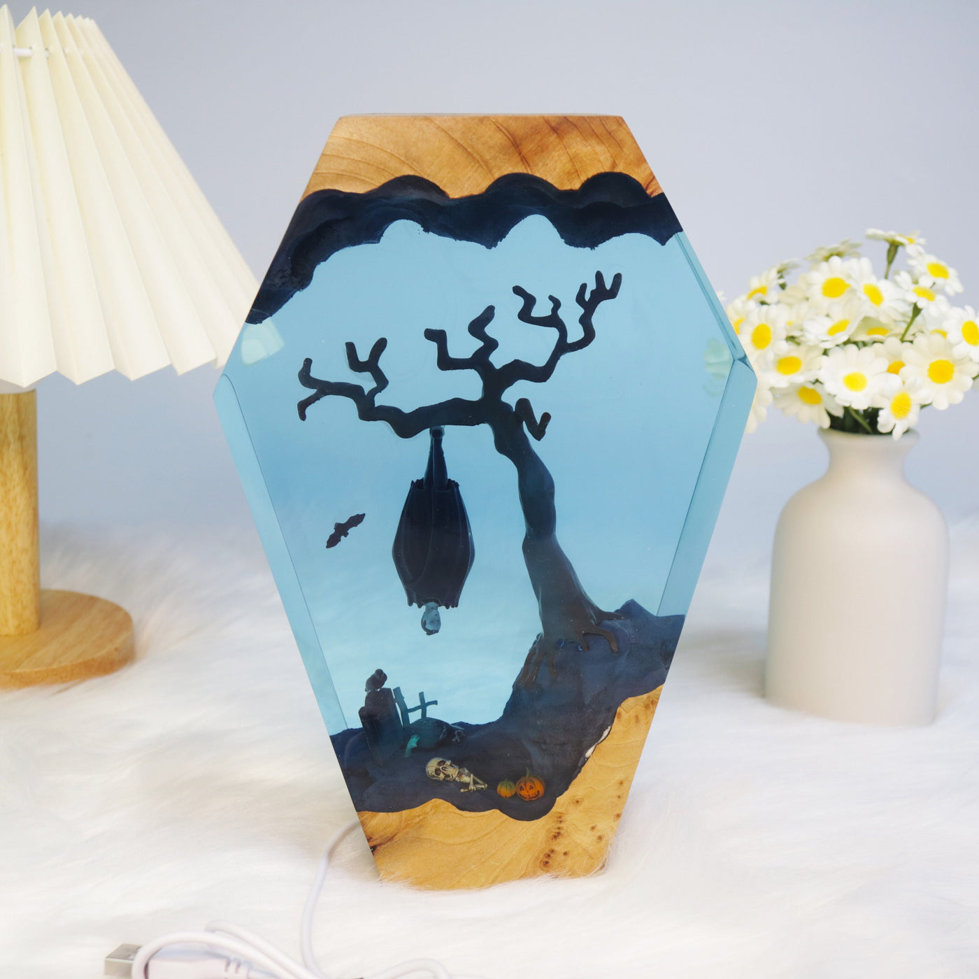 Vampire Halloween Resin Lamp