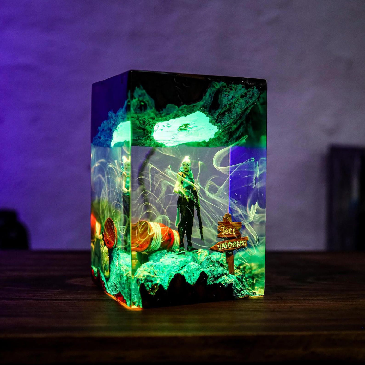 Valorant Jett custom resin lamp