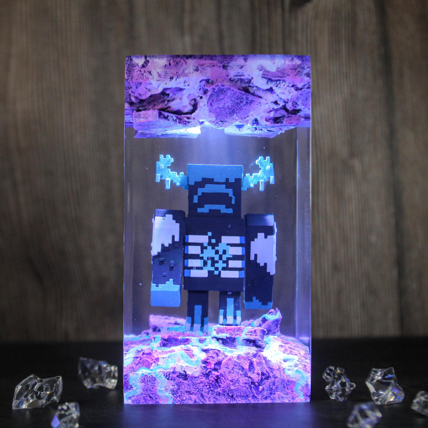 Minecraft Diorama Resin Lamp