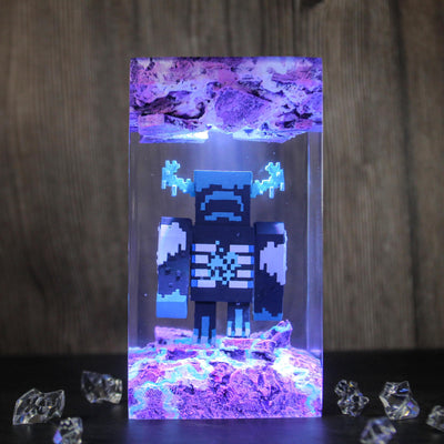 Minecraft Diorama Resin Lamp