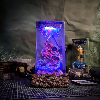 Three Gods resin lamp