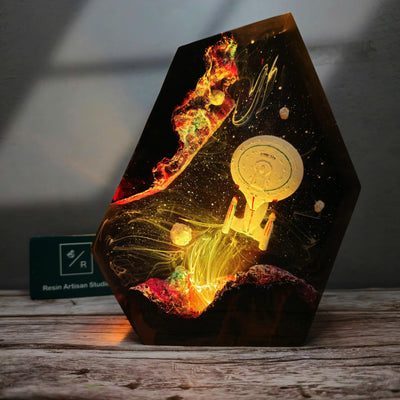 Star Trek NCC 1701 D Resin Lamp