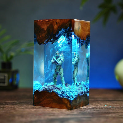 Halo Master Chief diorama resin lamp
