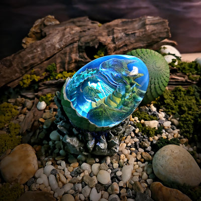 Dragon Egg Resin Lamp in the forest 2