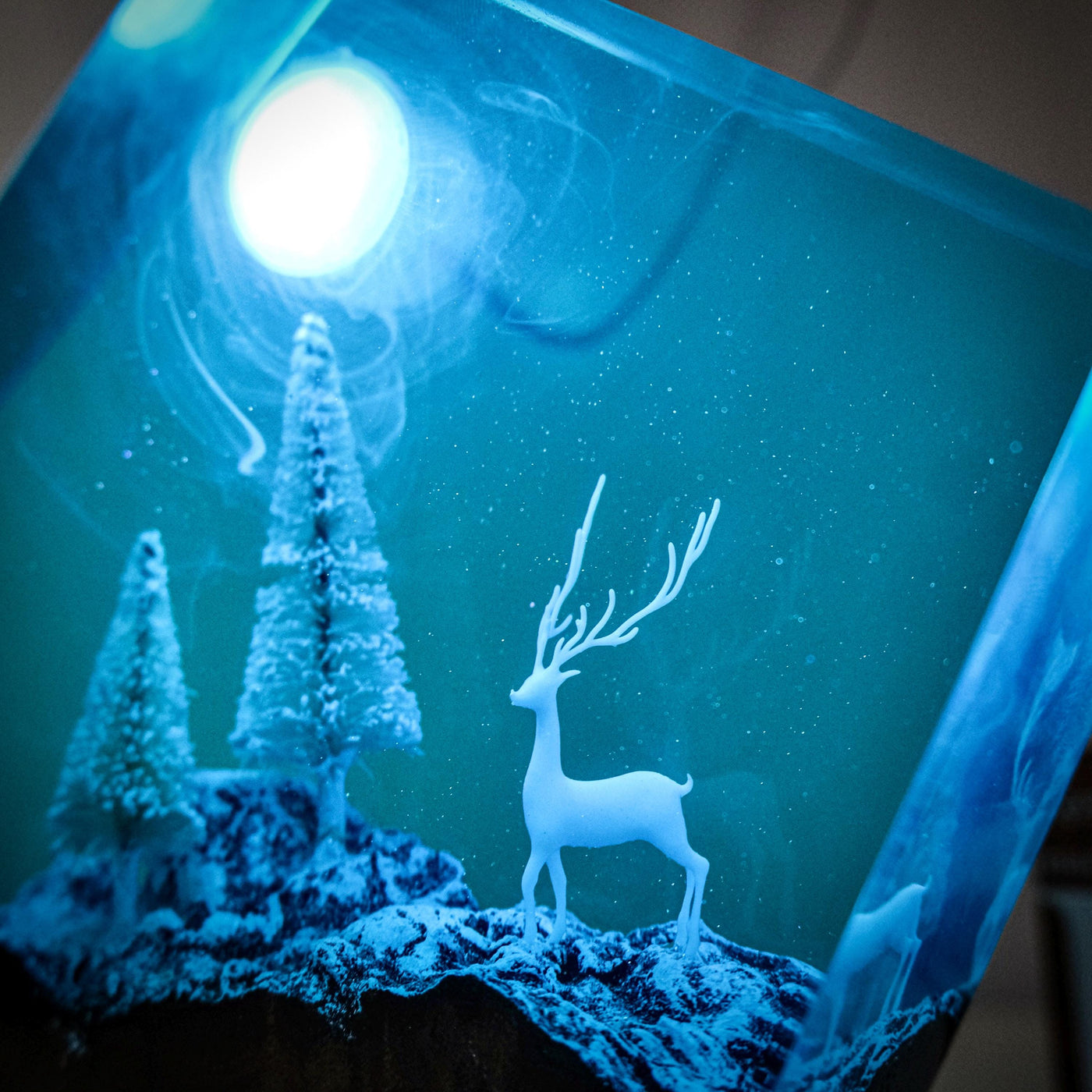 Deer In the Pine Forest lamp