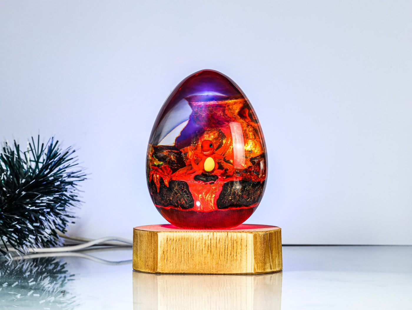 Resin Wood Eggs Charm.eleon