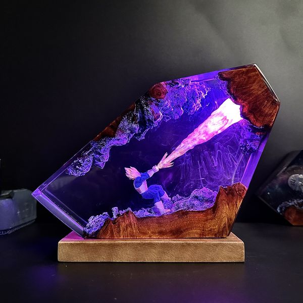 Ve.get.a Super Sa.iyan Resin Lamp