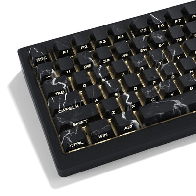 131 Keys Black Marble Side Print