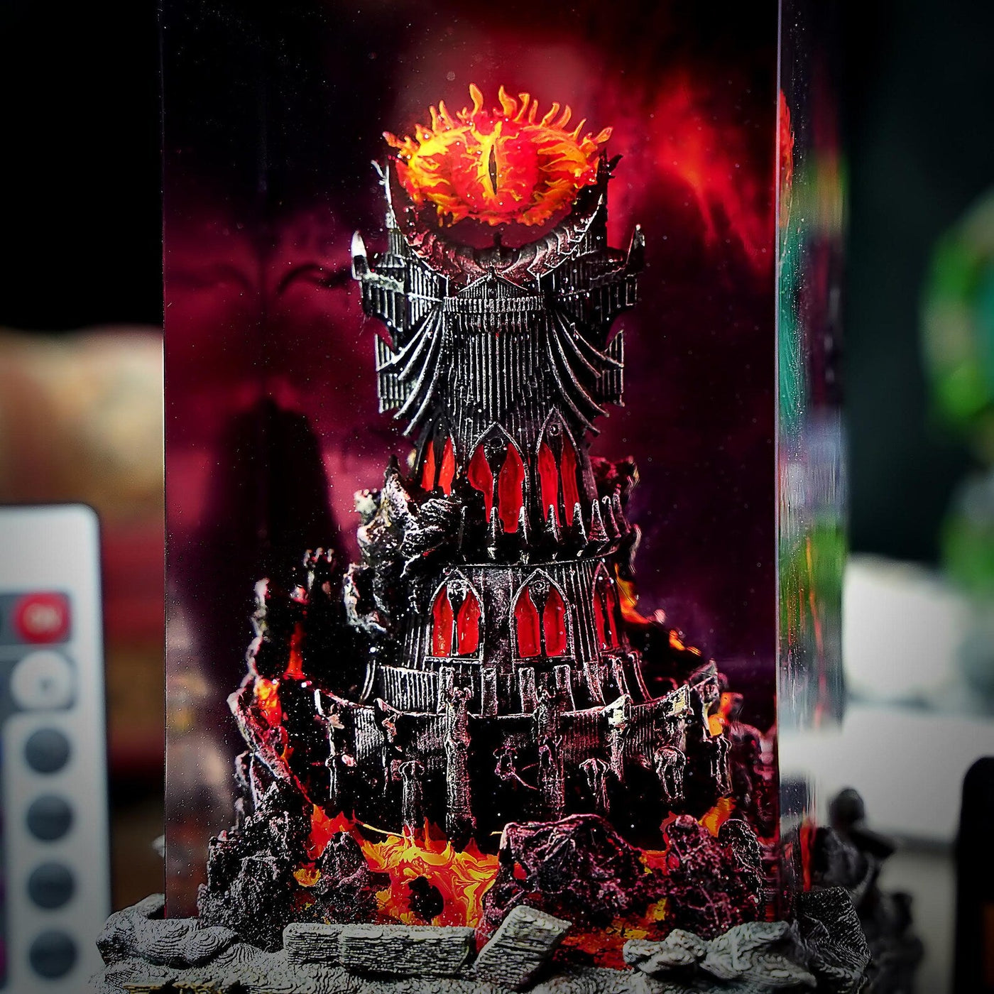 LOTR Eye of Sauron Dark Tower Resin Lamp