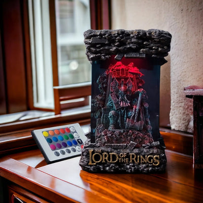 LOTR Dw.arf King on Throne Resin Lamp