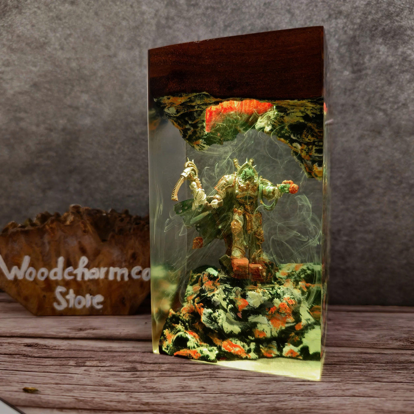 Miniature wargame figure resin lamp