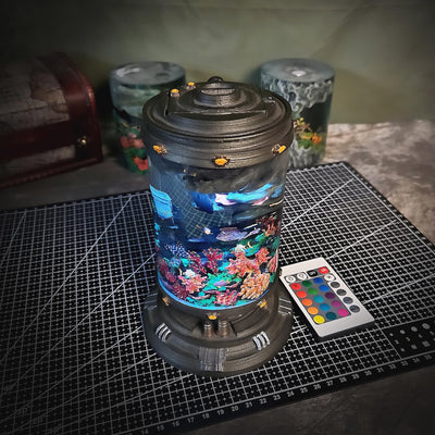 Underwater wonderland resin lamp