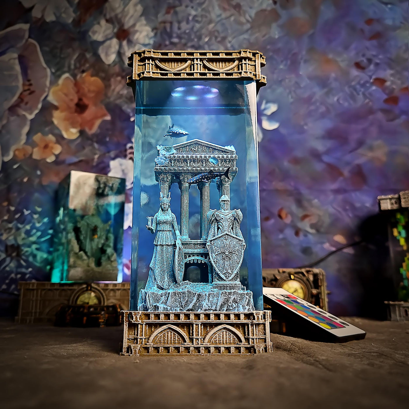 Greek Temple Artisan Resin Lamp