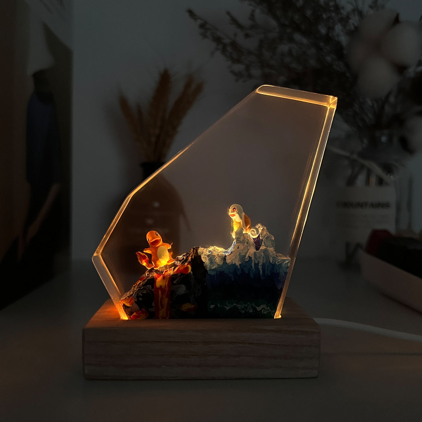 Charmander Squirtle Resin Lamp