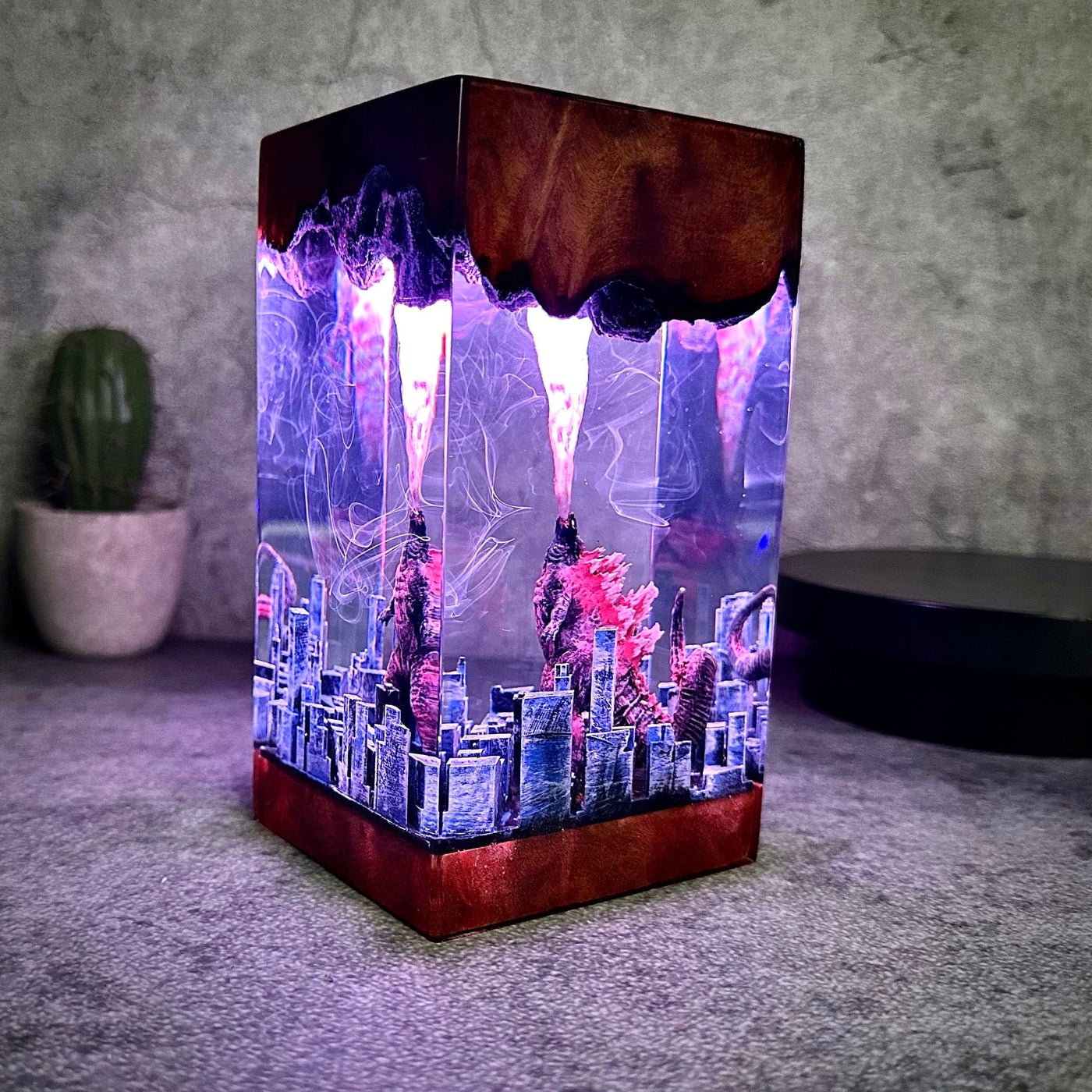 Monster in the city Atomic Breath Resin Lamp