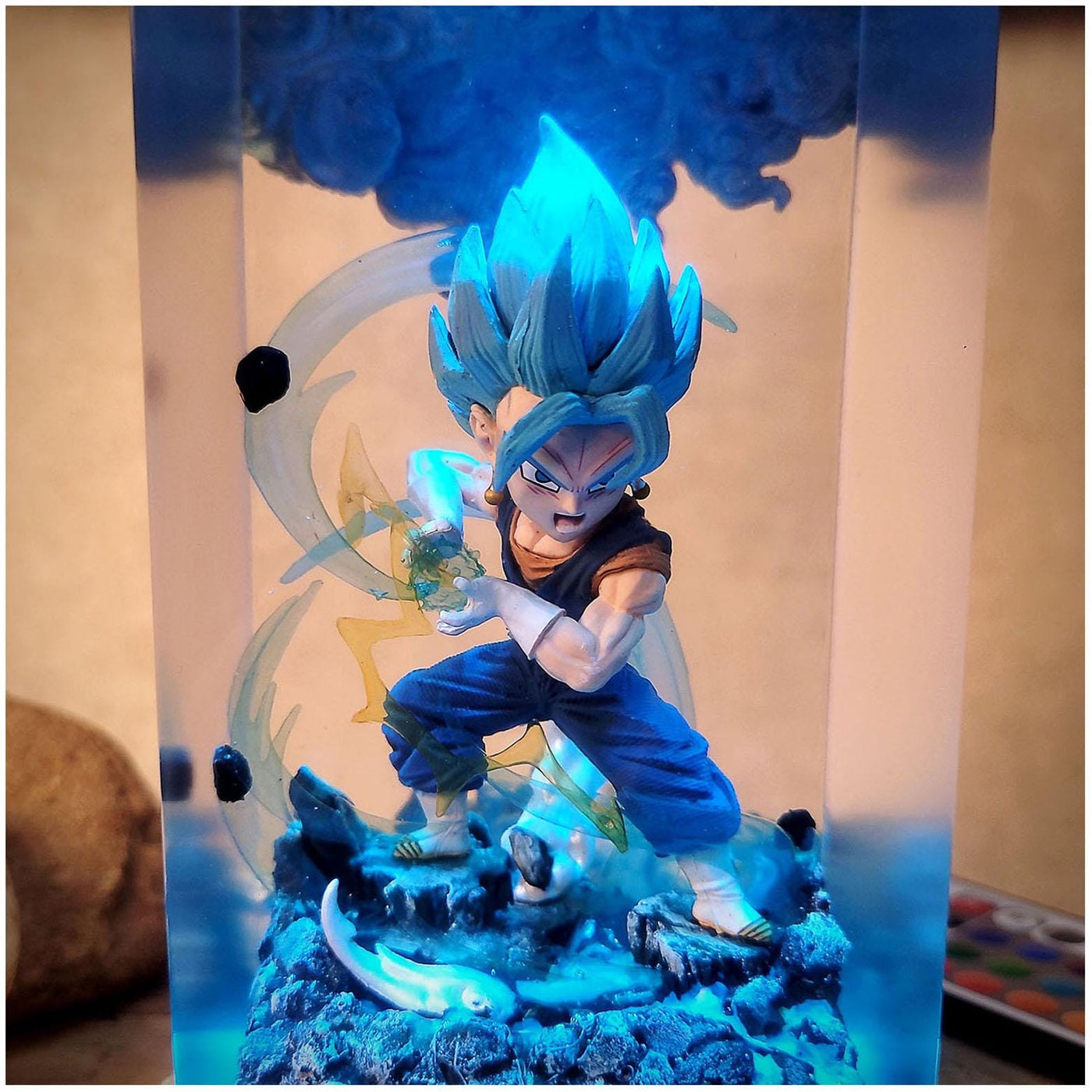 D.ragon B.all Gogeta Chibi Resin Lamp