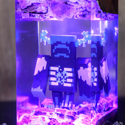 Minecraft Diorama Resin Lamp