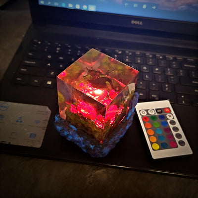 Scary Pumpkin Resin Lamp