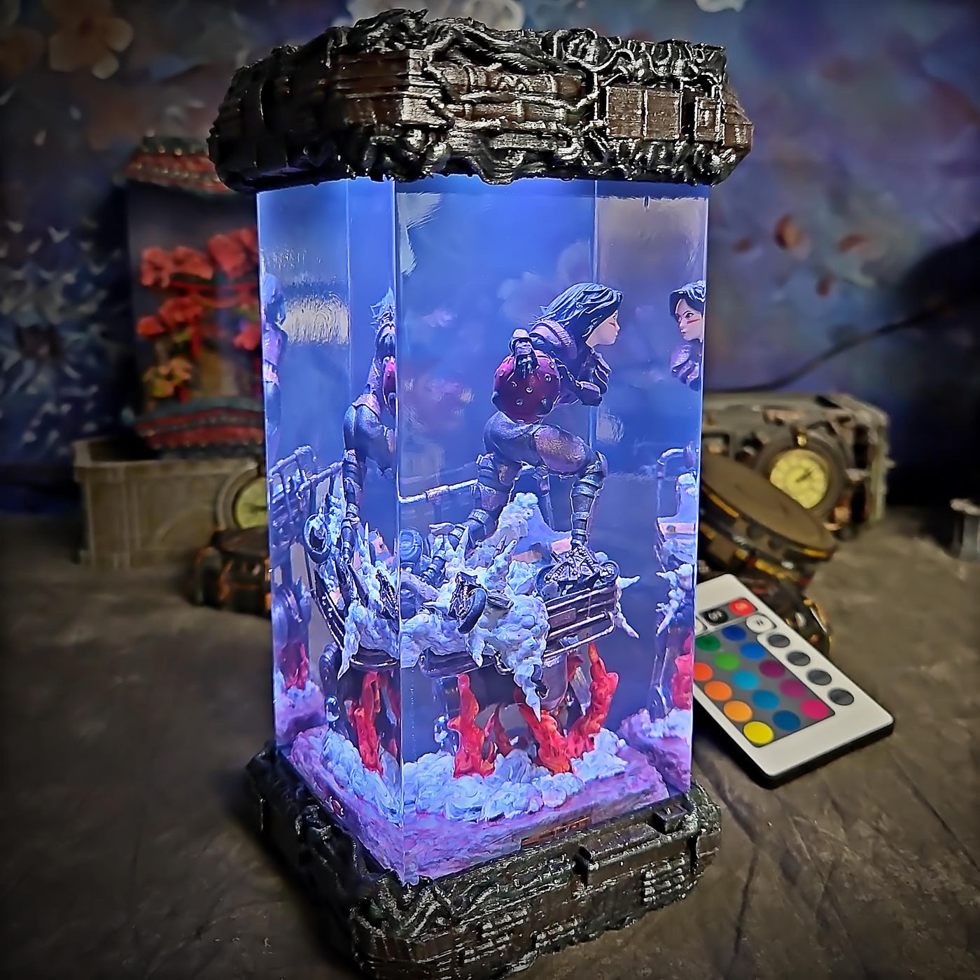 Battle Angel artisan resin lamp