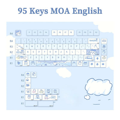 95Keys Dessert Cat Theme Keycaps