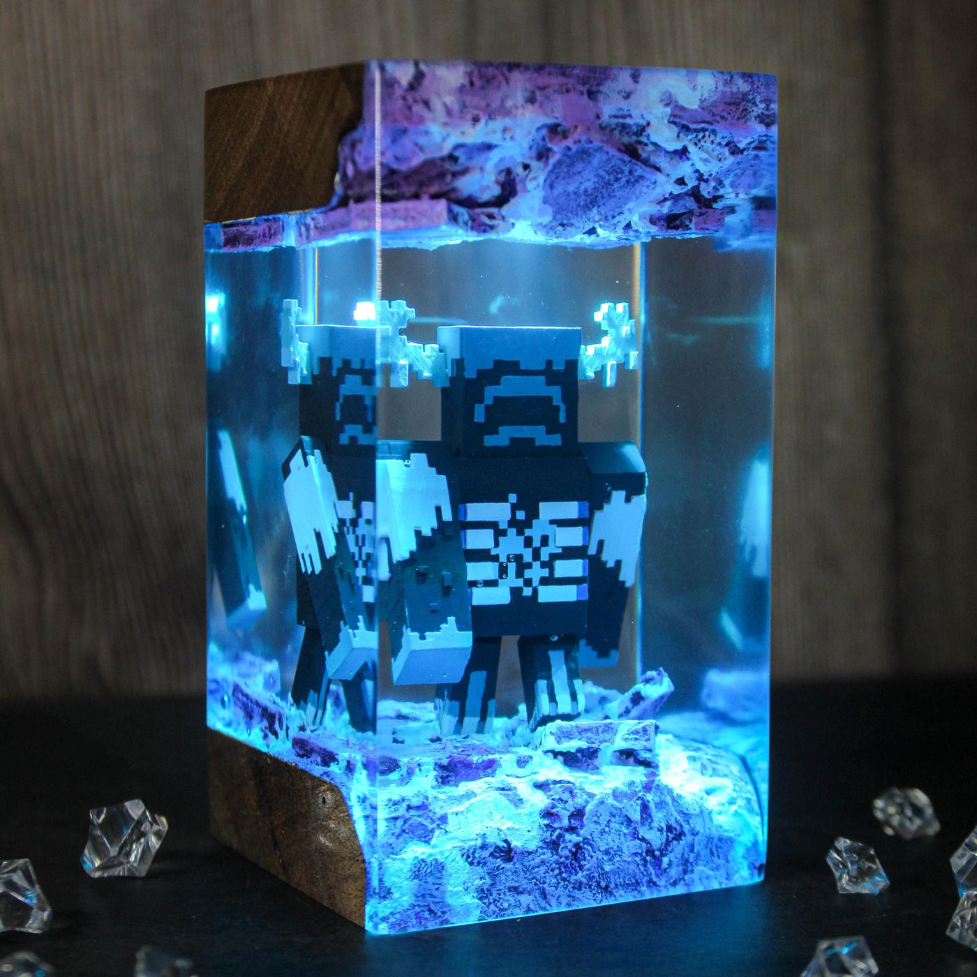 Minecraft Diorama Resin Lamp