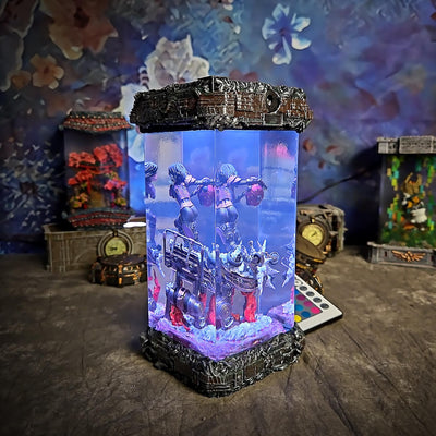 Battle Angel artisan resin lamp