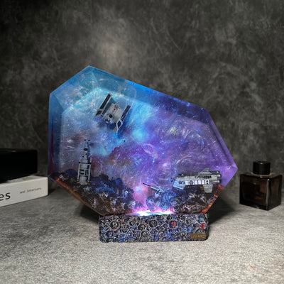 Spaceship resin epoxy lamp 2