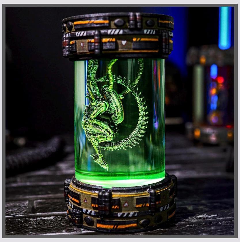 Alien Epoxy lamp Space Monster Resin Lamp