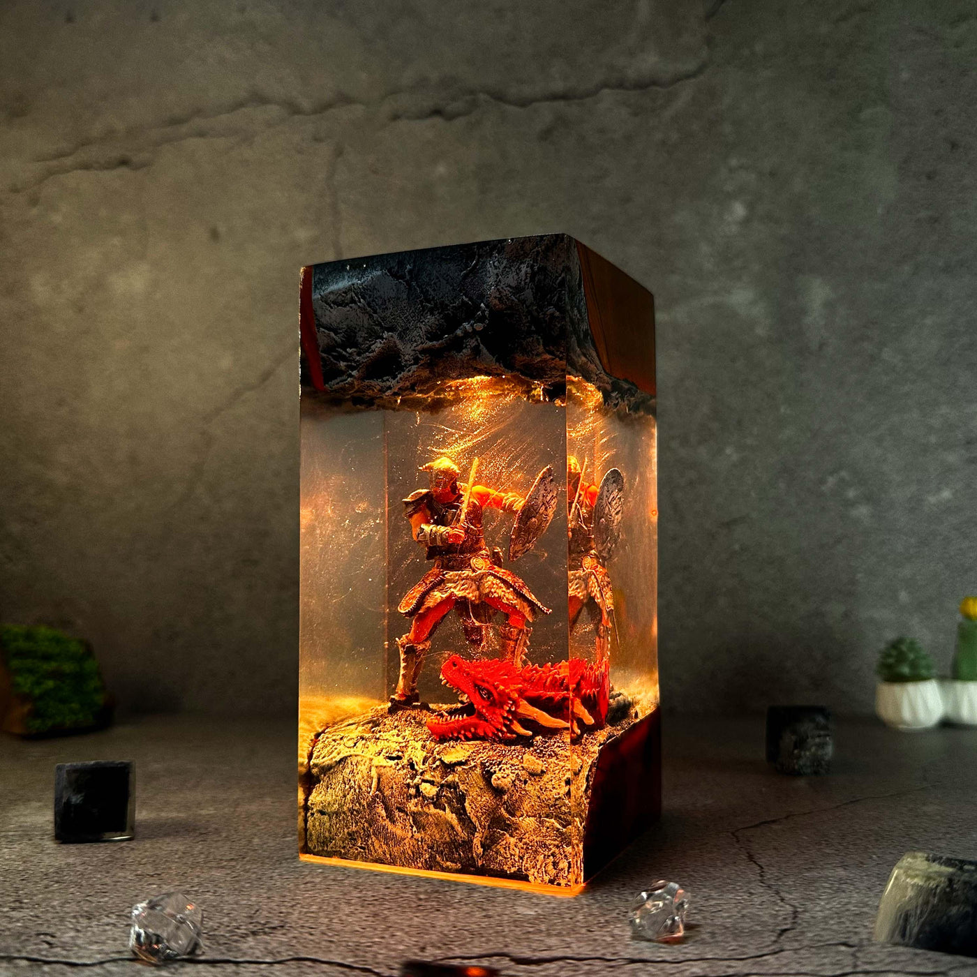 Dragon Born Resin Lamp 2