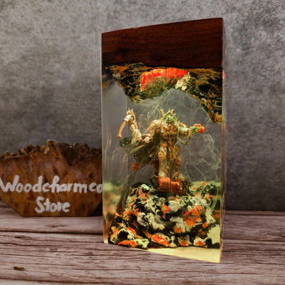 Miniature wargame figure resin lamp