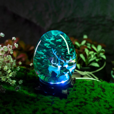 DEER and LANDSCAPE Resin Lamp Egg