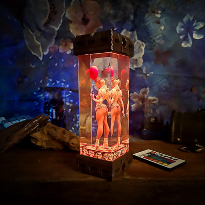 I.T girl resin lamp