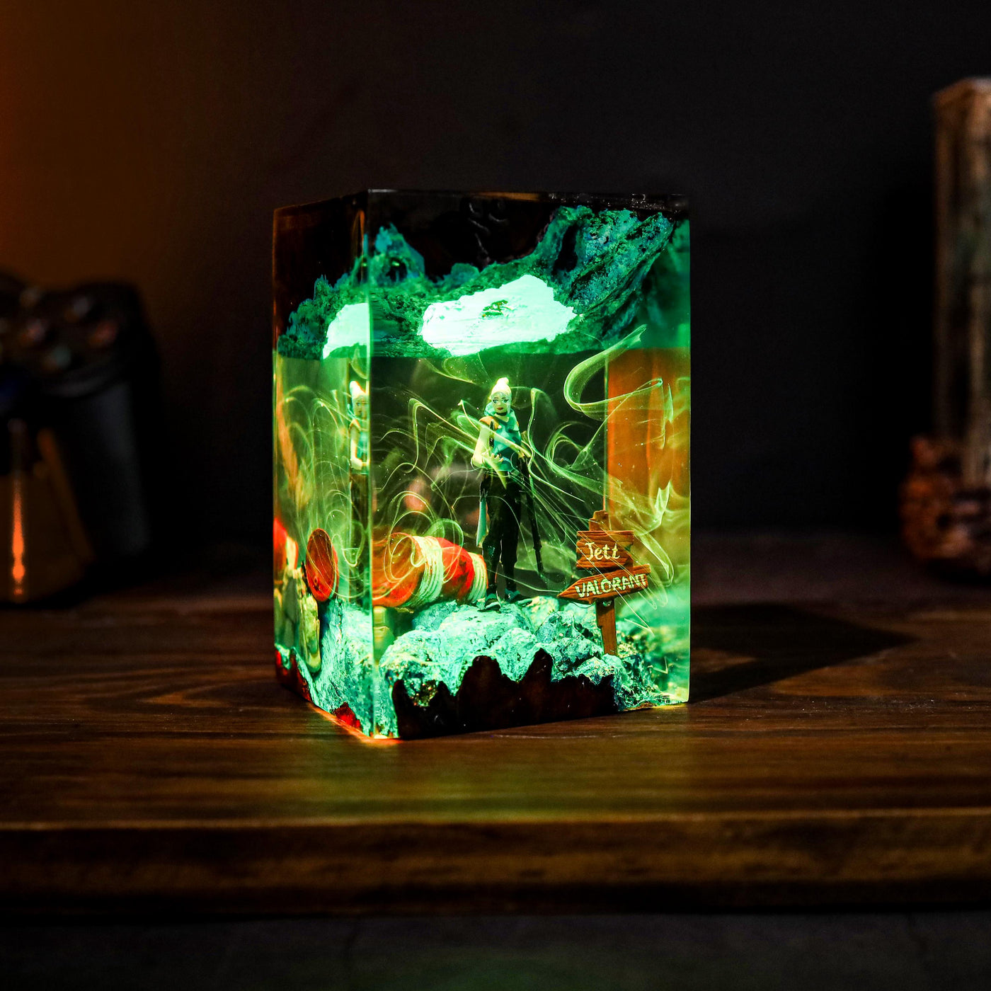 Custom Sage Valorant Resin Epoxy lamp