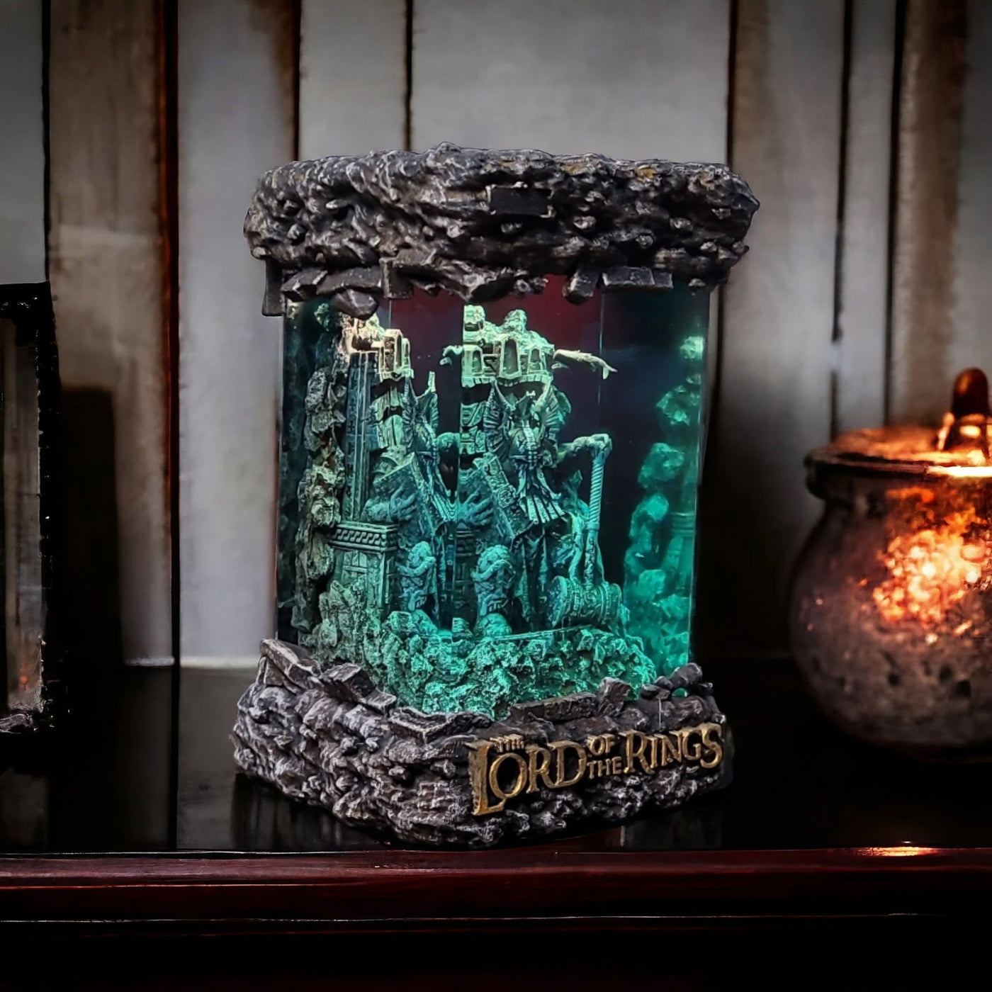 LOTR Dw.arf King on Throne Resin Lamp