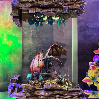 Dragon Gem Diorama Epoxy Resin Lamp